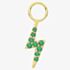 9ct Yellow Gold Green Cubic Zirconia Lightning Bolt Earring Charm EPN0014E