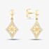 9ct Cubic Zirconia Open Heraldic Cross Earrings GER66-Y