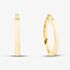 9ct Yellow Gold 23.5mm Rectangular-Tube Hoop Earrings 1.53.3699