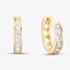 9ct Yellow Gold 11mm Crystal Huggie Hoop Earrings 1.57.9699