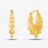9ct Yellow Gold Fancy Patterned Creole Earrings UER103Y