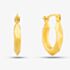 9ct Yellow Gold Patterned Creole Earrings UER131Y