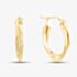 9ct Yellow Gold Crossover Double Hoop Earrings ER386