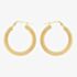 9ct Yellow Gold Textured Creole Hoop Earrings 1.52.7559