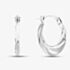 9ct White Gold Twist Creole Hoop Earrings 5.53.3799