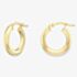 9ct Gold Bevelled Tube Hoop Earrings 120525127468
