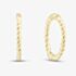 9ct Yellow Gold 10mm Twist Endless Hoop Earrings 1.51.3196