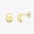 Gold Classic 9ct Yellow Gold Half Hoop Stud Earrings 120525147609