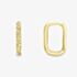 Gold Classic 9ct Yellow Gold Diamond Cut Square Curve Hoop Earrings 120525147611