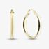 9ct Yellow Gold 30mm Rectangular Tube Hoop Earrings E-SLOT-425-9Y