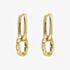 Gold Classic 9ct Yellow Gold Rope Twist Double Drop Hoop Earrings GE2539