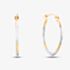 9ct Two Colour Gold Oval Hoop Earrings 2.53.9119
