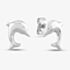 9ct White Gold Dolphin Stud Earrings 5-55-0251