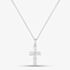 Silver 16mm Cubic Zirconia Cross and Chain SCS1
