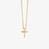 Fashionista Gold Yellow Gold Tone Plated Sterling Silver Dainty Cross Slider Pendant N4783