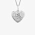 Sterling Silver Heart St Chrstopher Pendant Necklace 8.64.2379