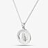 Fashionista Silver Sterling Silver Round St. Christopher Pendant SJR1013xCH18R1
