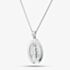 Fashionista Silver Sterling Silver Oval St. Mary Pendant SJR1023xCH18R1