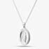 Fashionista Silver Sterling Silver Oval St. Christopher Pendant SJR1015xCH18R1
