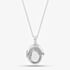 Silver Cubic Zirconia Oval Locket Necklace 8.65.1884