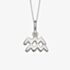 Sterling Silver Aquarius Zodiac Sign Pendant Necklace P4998