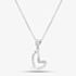 Sterling Silver Cubic Zirconia Offset Heart Pendant N611053