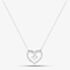 Sterling Silver Cubic Zirconia Double Pave Hearts Pendant N611096