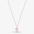 Sterling Silver 5mm Pink Crystal Heart Pendant 8.62.2694