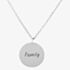 Silver Classic Family Disc Pendant Necklace THB001604