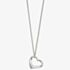 Sterling Silver Open Heart Necklace P353