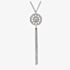 Chavin Jaguar Silver Round Disc Filigree Tassel Necklace SS059