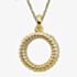 Gold Plated Twisted Circle Pendant Necklace MK-998GO