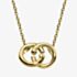 Gold Plated Linked Circle Necklace MK-953GO