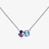 Sterling Silver Multi Stone Necklace MK-1059ABI