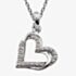 Sterling Silver Double Heart Cubic Zirconia Pendant Necklace MK-954