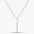 Fashionista Silver Sterling Silver Cubic Zirconia Triple Cluster Pendant MK-1081