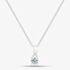 Fashionista Silver Silver 4mm Round Cut Cubic Zirconia Pendant PRD4 N2326 (BK)