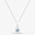 Fashionista Silver Silver 5mm Round Cut Cubic Zirconia Pendant PRD5 N2326 (BK)