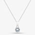 Fashionista Silver Silver 6mm Round Cut Cubic Zirconia Pendant PRD6 N2326 (BK)
