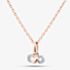 Fashionista Gold Rose Gold Tone Plated Sterling Silver Cubic Zirconia Charms Pendant AP8114Z/PR