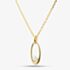Yellow Gold Tone Plated Sterling Silver Freshwater Pearl Oval Pendant AP14295WFM/G