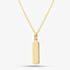 Yellow Gold Tone Plated Sterling Silver Engravable Dog Tag Pendant AP16215/G