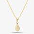 Yellow Gold Tone Plated Sterling Silver Cubic Zirconia Engravable Disc Pendant AP17559Z/G
