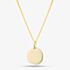 Yellow Gold Tone Plated Sterling Silver Engravable Disc Pendant 05S2AVP504907