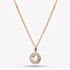 Fashionista Gold Rose Gold Tone Plated Sterling Silver Cubic Zirconia Open Flower Pendant 05S2AZP649307