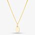 Yellow Gold Tone Plated Sterling Silver Engravable Oval Pendant 05S2AVP546107