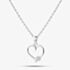 Fashionista Silver Sterling Silver Cubic Zirconia Open Heart Pendant 05S2AZP588304