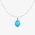 Fashionista Silver Sterling Silver Bezel Set Blue Magnesite Pendant P5649T N2326