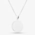 Engravables- Silver Large Plain Disc Pendant P-29026-1