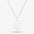 Engravables- Silver Plain Heart Pendant P-29027